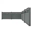 Bild 1 von WPC-Sichtschutzzaun Valla - mit Design 5x Element + 6x Pfosten - Grau