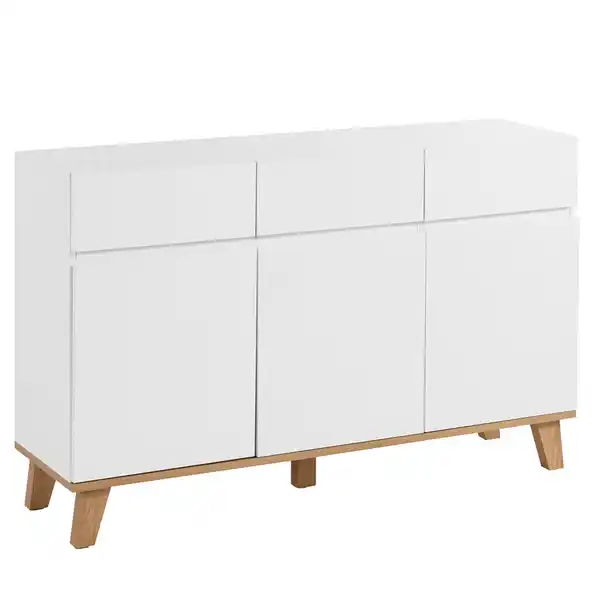 Bild 1 von Sideboard mit Melaminbeschichtung, ca. 135 x 39,5 x 85 cm – Weiß