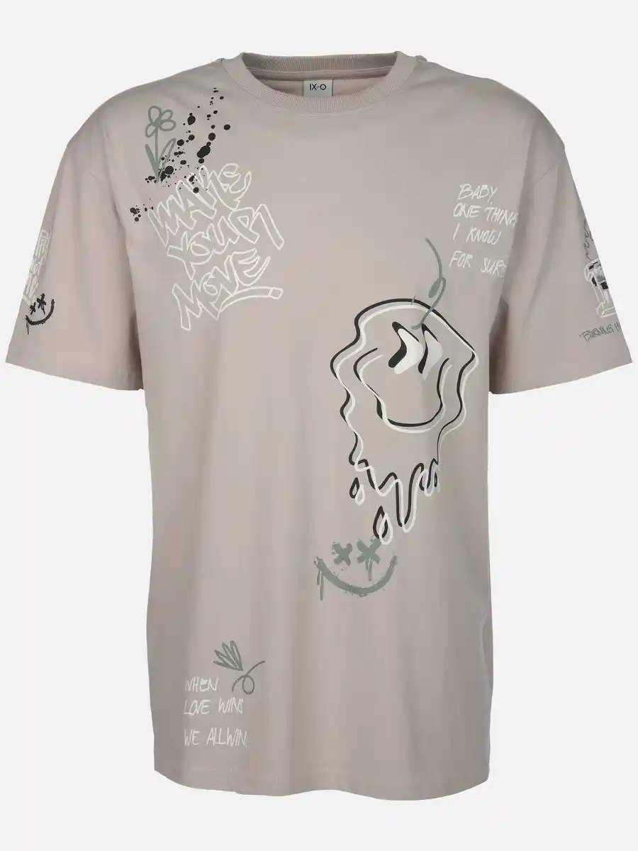 Bild 1 von Herren Shirt mit coolem Print Beige