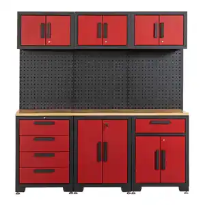 Garagenschrank 7 tlg. 180x 42x 183 cm schwarz