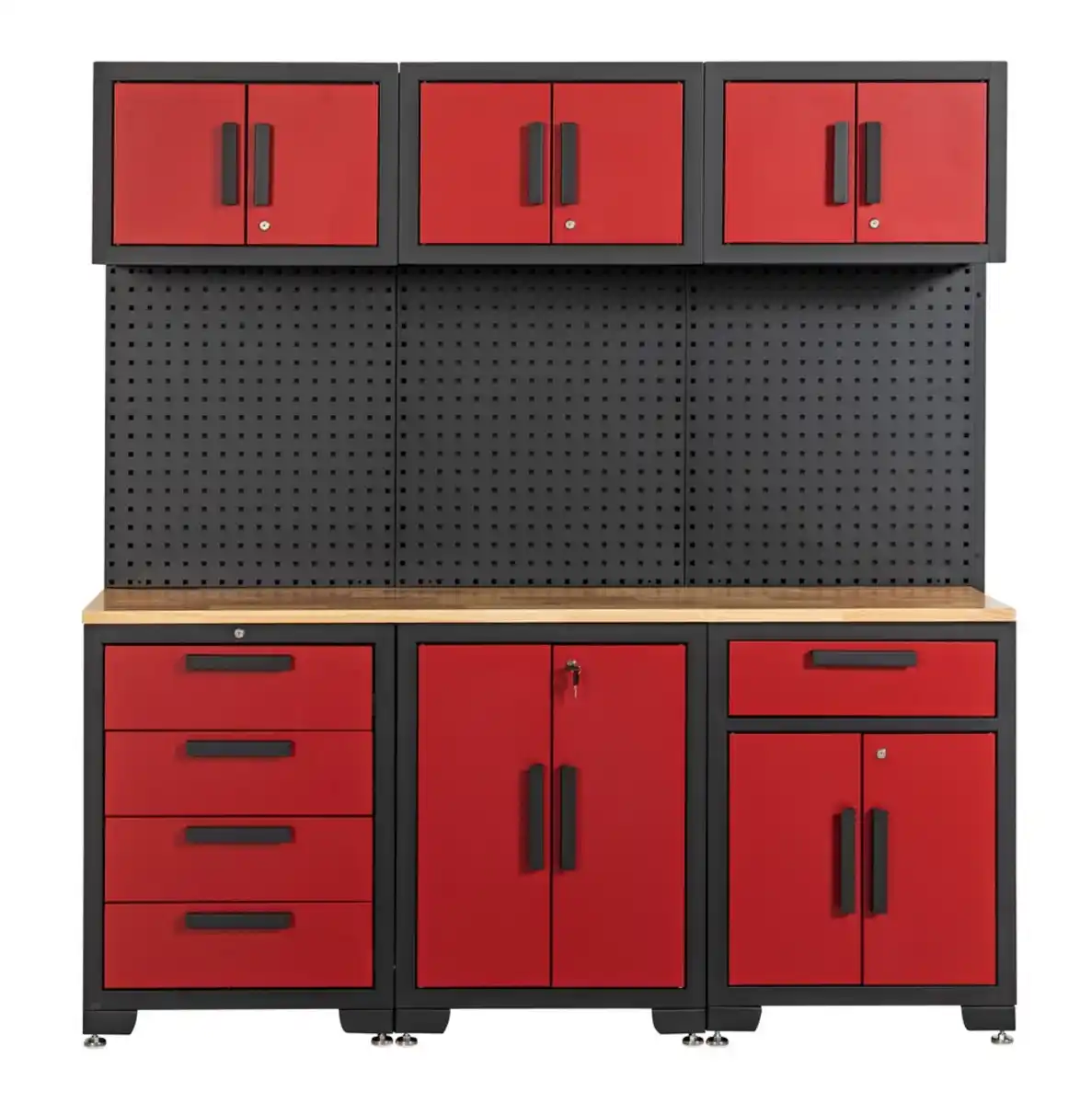 Bild 1 von Garagenschrank 7 tlg. 180x 42x 183 cm schwarz