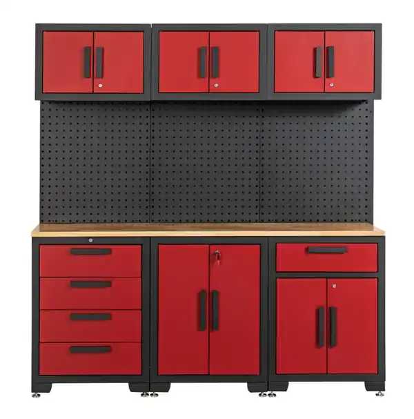 Bild 1 von Garagenschrank 7 tlg. 180x 42x 183 cm schwarz