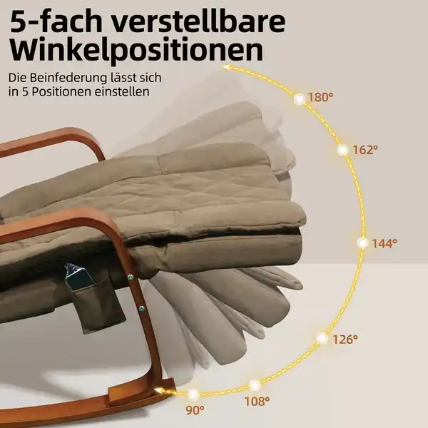 Bild 3 von Elektrischer Massage-Schaukelstuhl, ca. 126 x 64 x 81 cm - Hellbraun