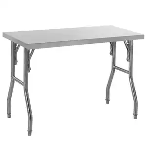 Klapptisch aus Edelstahl, ca. 120 x 60 x 80 cm