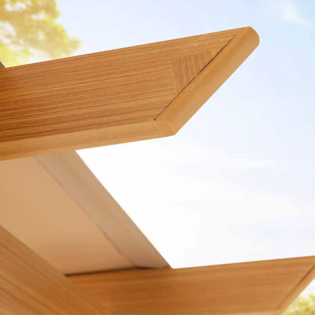 Bild 2 von Aluminium Pavillon mit verstellbarem Sonnensegel, ca. 350 x 350 x 236 cm – Buche