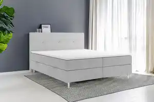 Boxspringbett RIO mit Bettkasten, ca. 180 x 200 cm - Grau
