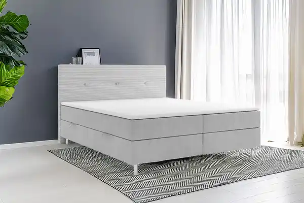 Bild 1 von Boxspringbett RIO mit Bettkasten, ca. 180 x 200 cm - Grau