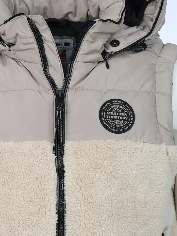 Bild 3 von Herren Weste im Materialmix Beige