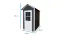 Bild 4 von WPC Gartenhaus mit Aluminiumrahmen, ca. 1,86 x 1,24 x 2,38 m - Anthrazit/Weiß