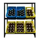 Bild 2 von Getränkekistenregal breite Ausführung aus pulverbeschichtetem Stahl, ca. 100 x 32 x 112cm – Schwarz