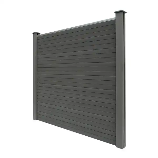 Bild 1 von WPC-Sichtschutzzaun CORTEZA - 4x Element + 5x Pfosten - Grau