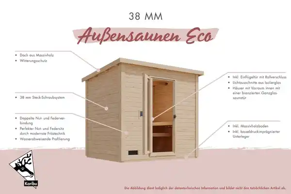 Bild 4 von Saunahaus Telo 1 terragrau