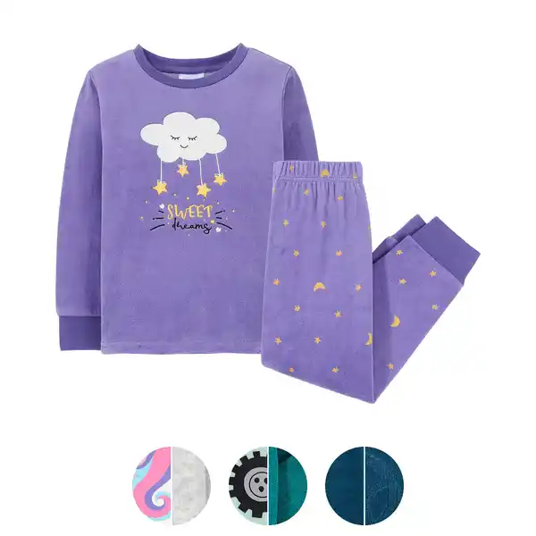 Bild 1 von LILY & DAN Velour Kleinkinder-Pyjama