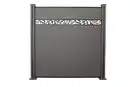 Bild 1 von WPC-Sichtschutzzaun Valla - mit Aluminium-Design 1x Element + 2x Pfosten - Grau