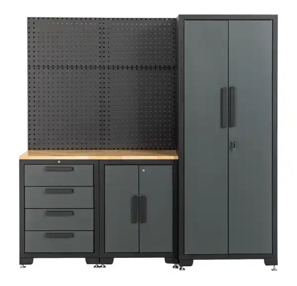 Bild 1 von Garagenschrank 4 tlg. 195x 47x 193cm schwarz