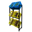 Bild 3 von Getränkekistenregal für 6 Kisten, aus pulverbeschichtetem Stahl, ca. 71 x 30 x 140 cm – Schwarz