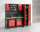 Bild 4 von Werkstatt-Set 6tlg. / Rot / Werkbank Werkzeugschrank Werkzeugwand