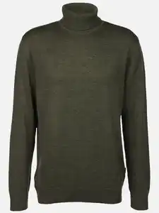 Herren Feinstrickrolli unifarben Oliv