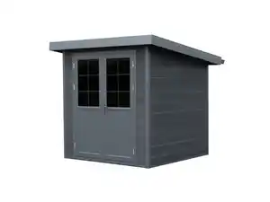 WPC-Gartenhaus mit Flachdach Milano anthrazit