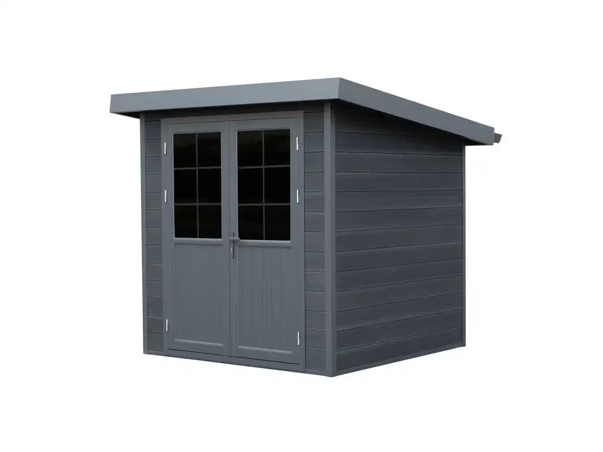 Bild 1 von WPC-Gartenhaus mit Flachdach Milano anthrazit