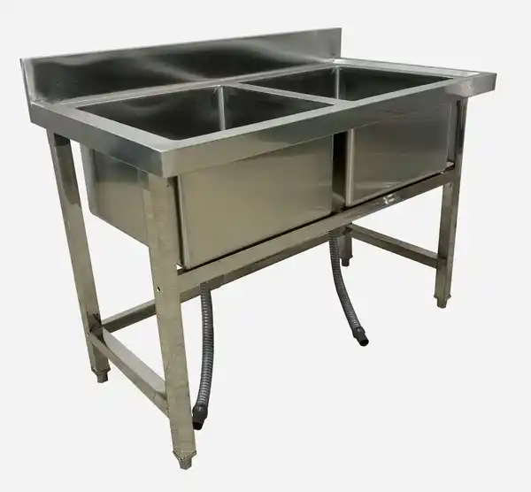 Bild 3 von Edelstahlspüle mit zwei Fächern, ca. 110 x 60 x 80/10 cm