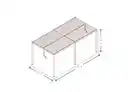 Bild 3 von Bioklimatische Wandpergola, ca. 300 x 600 x 225 cm - Anthrazit