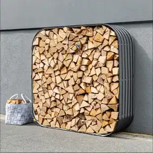 Brennholz Unterstand/Kaminholzregal, ca. 145 x 43 x 145 cm - Anthrazit