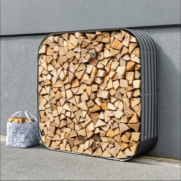 Bild 1 von Brennholz Unterstand/Kaminholzregal, ca. 145 x 43 x 145 cm - Anthrazit