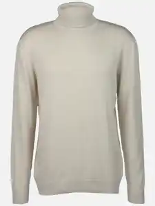 Herren Feinstrickrolli unifarben WeiĂź