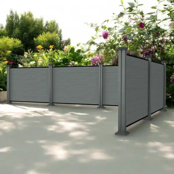 Bild 3 von WPC-Sichtschutzzaun Valla - 5x Element + 6x Pfosten - Grau