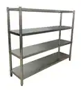 Bild 3 von 4-stufiges Edelstahlregal, ca. 180 x 50 x 180 cm