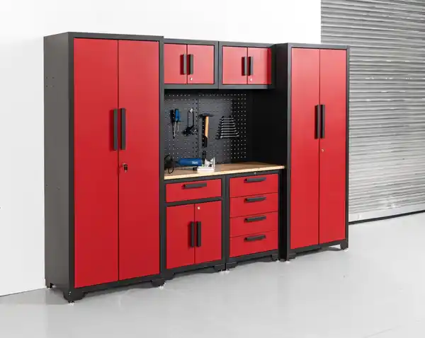 Bild 3 von Garagenschrank 7 tlg. 270x 47 x 193cm, rot