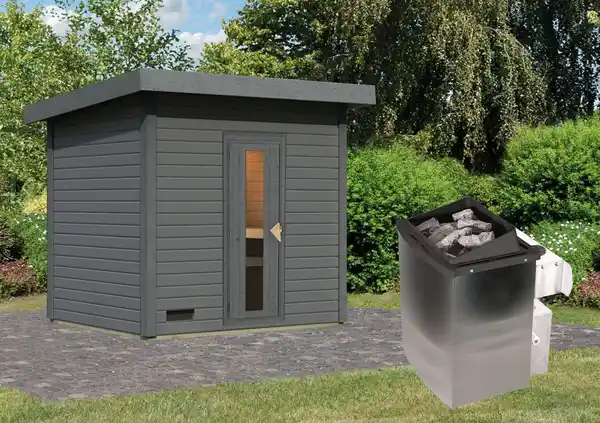 Bild 2 von Saunahaus Telo 3 terragrau
