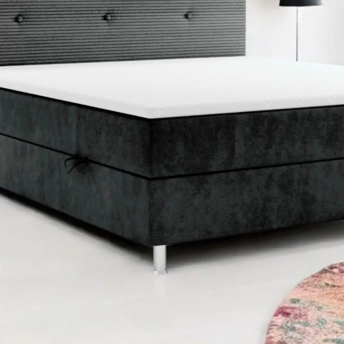 Bild 3 von Boxspringbett RIO mit Bettkasten, ca. 180 x 200 cm - Schwarz