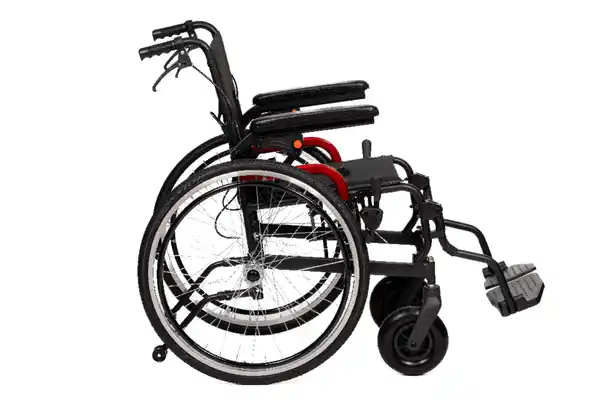 Bild 2 von Aluminium Rollstuhl AT52306P mit pneumatischen Rädern, faltbar