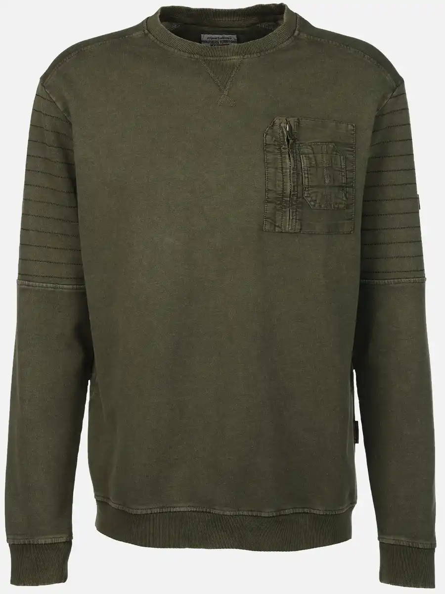 Bild 1 von Herren Sweatshirt mit Brusttasche Oliv