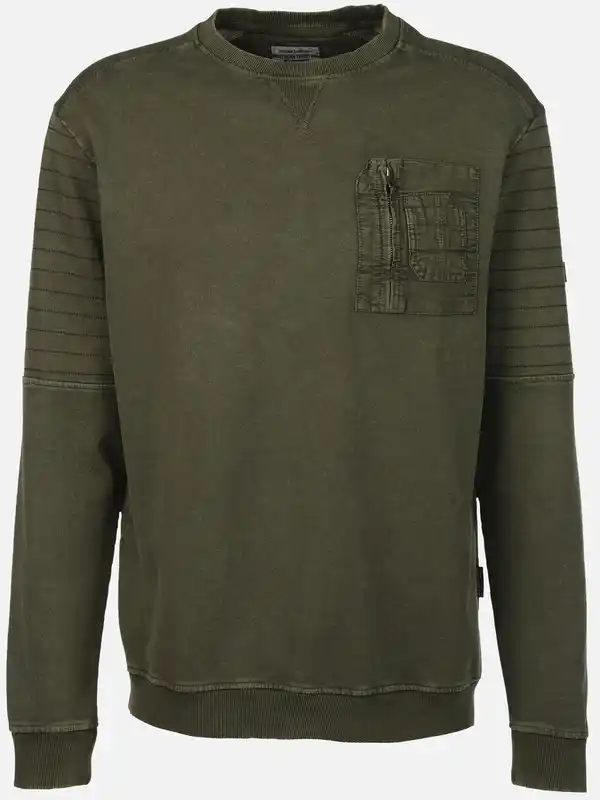Bild 1 von Herren Sweatshirt mit Brusttasche Oliv