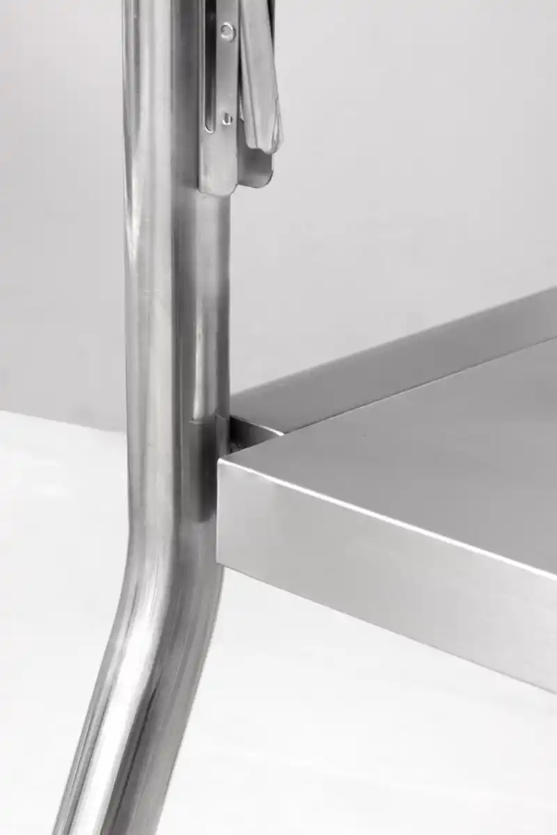 Bild 4 von Klapptisch mit Ablagefläche aus Edelstahl, ca. 120 x 60 x 80 cm