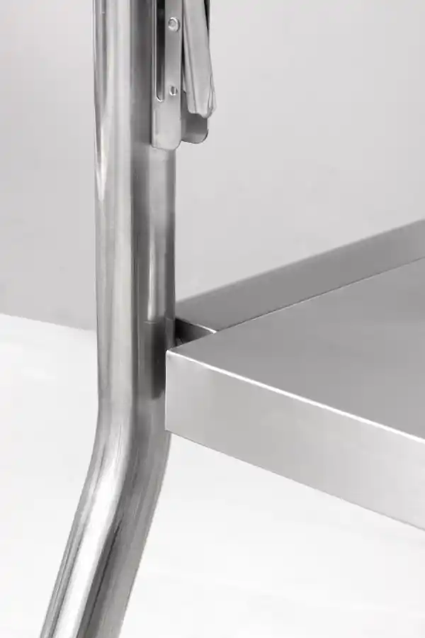 Bild 4 von Klapptisch mit Ablagefläche aus Edelstahl, ca. 120 x 60 x 80 cm