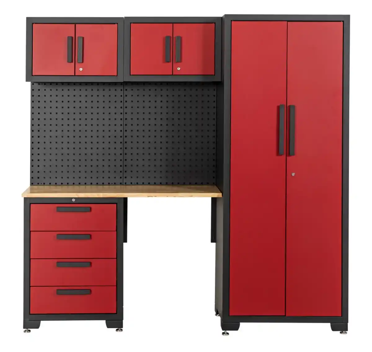 Bild 1 von Garagenschrank 5 tlg. 195 x 47,2 x 193 cm, schwarz