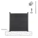 Bild 2 von WPC-Sichtschutzzaun CORTEZA - 1x Aufschraubhülse aus Edelstahl - Schwarz