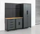 Bild 4 von Garagenschrank 4 tlg. 195x 47x 193cm schwarz