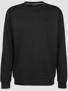 Herren Sweatshirt unifarben Schwarz