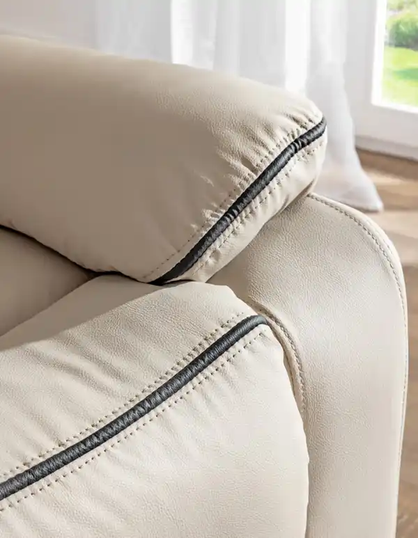 Bild 4 von TV-Relaxsessel mit verstellbarer Relaxfunktion, ca. 96 x 87 x 108 cm - Creme in Lederoptik