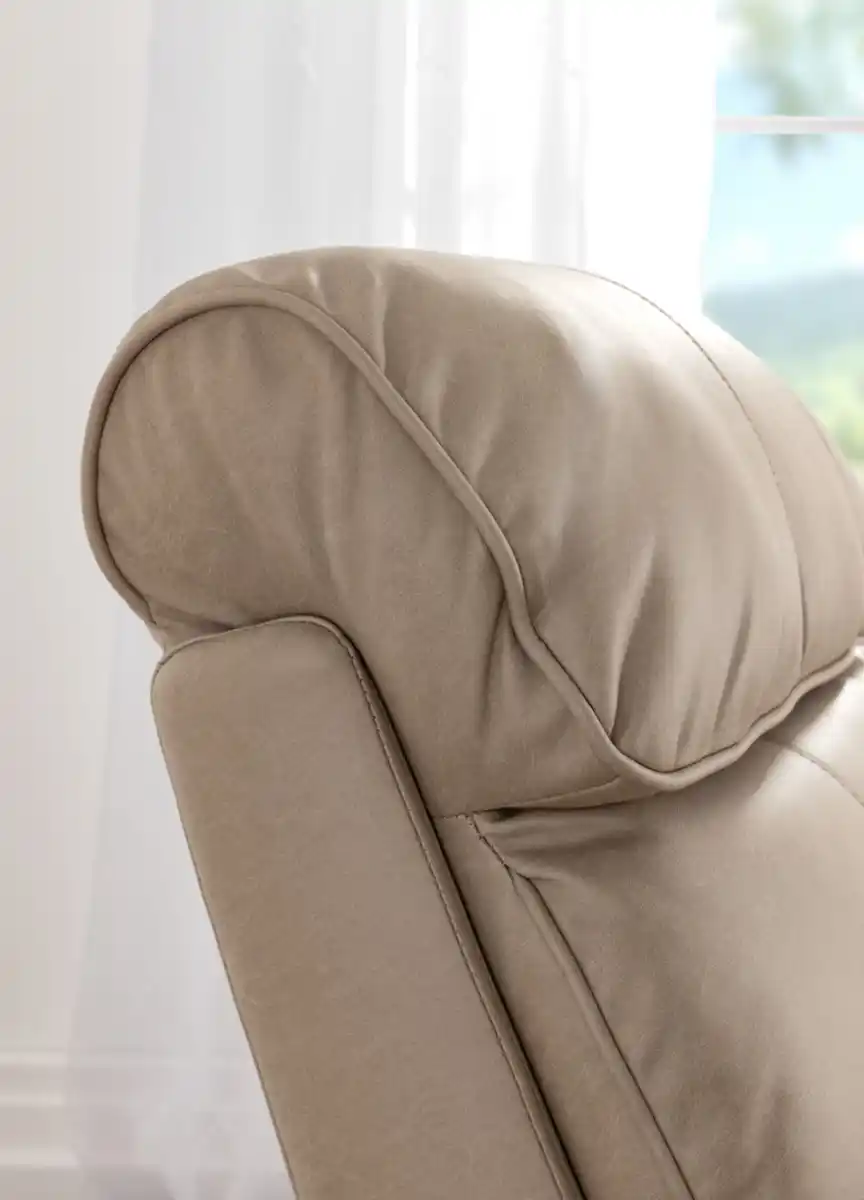 Bild 4 von TV-Relaxsessel mit verstellbarer Relaxfunktion Recliner, ca. 96 x 87 x 108 cm - Beige in Lederoptik