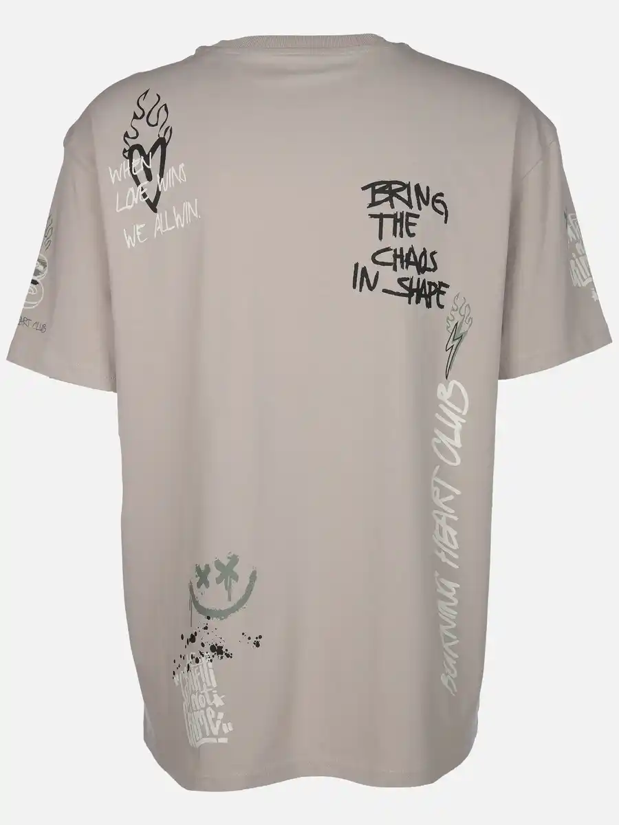 Bild 2 von Herren Shirt mit coolem Print Beige
