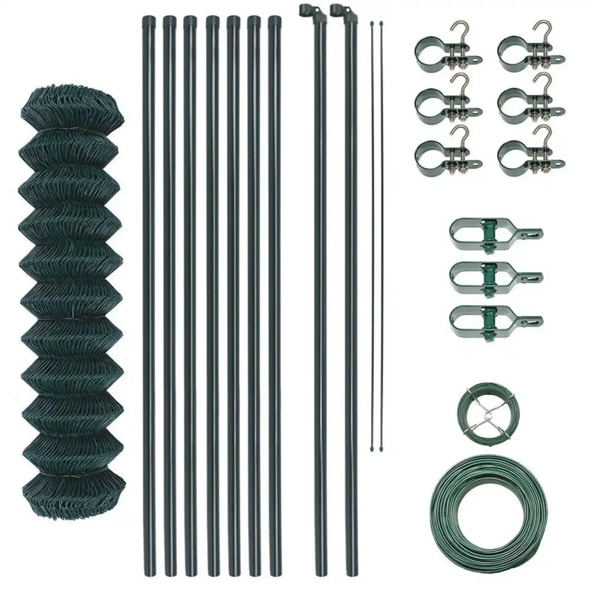 Bild 3 von Maschendrahtzaun Komplett-Set L25m x H125cm - Grün