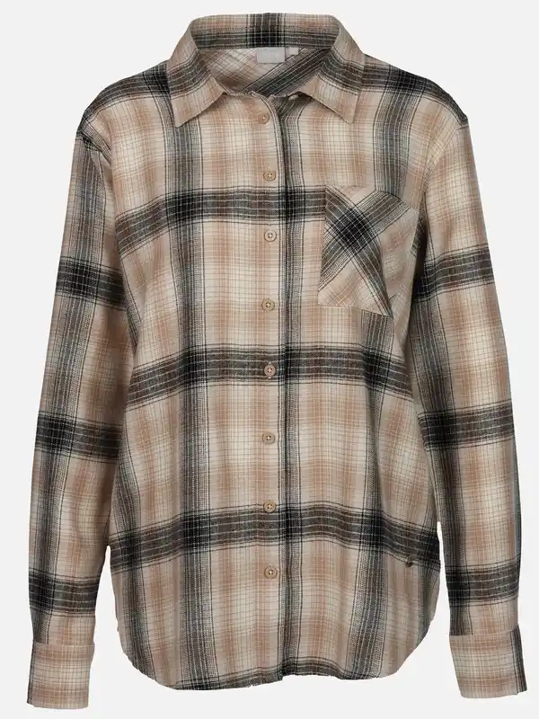 Bild 1 von Damen Flanellbluse mit Karos Beige
