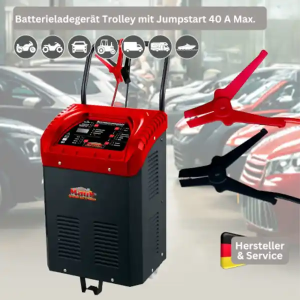 Bild 2 von Batterieladegerät Trolly mit Jumpstart 40 A Max.