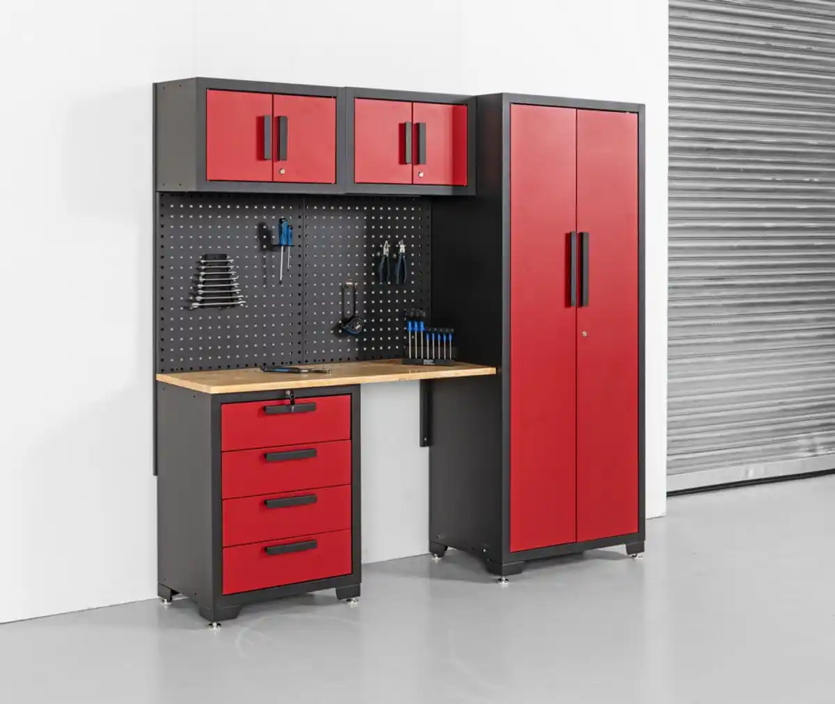 Bild 2 von Garagenschrank 5 tlg. 195 x 47,2 x 193 cm, schwarz